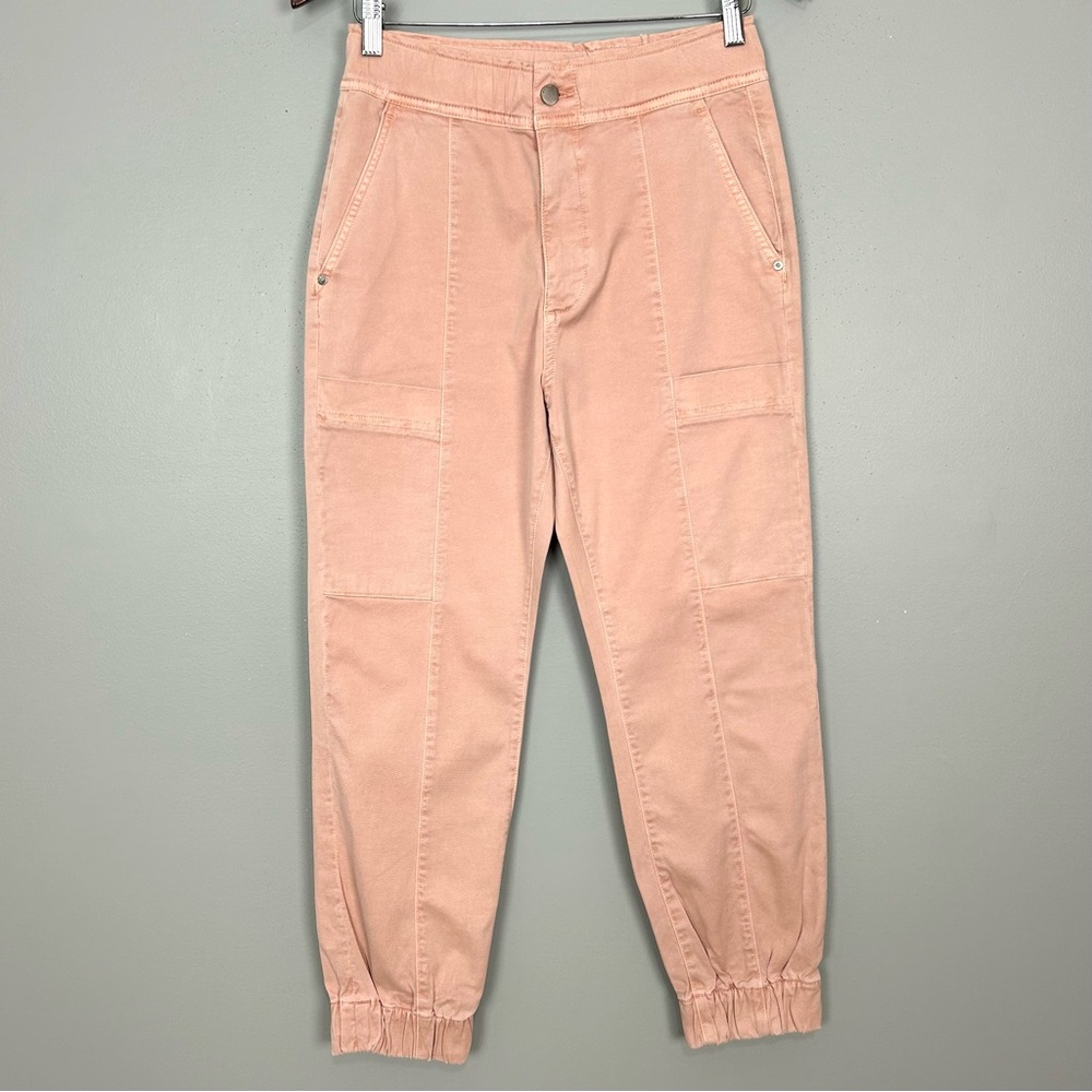 DL1961 Laura High Waist Twill Joggers Women’s Size 25 Stretch Pockets Blush Pink